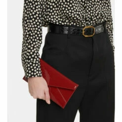 Budget 👏 Saint Laurent Paloma Patent Leather Clutch ⌛