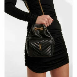 Best Pirce ✔️ Saint Laurent Joe Mini Quilted Leather Bucket Bag 😉