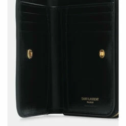Outlet ⌛ Saint Laurent Leather Wallet 👍