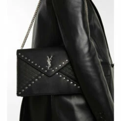Deals ❤️ Saint Laurent Gaby Medium Embellished Leather Shoulder Bag 🎁