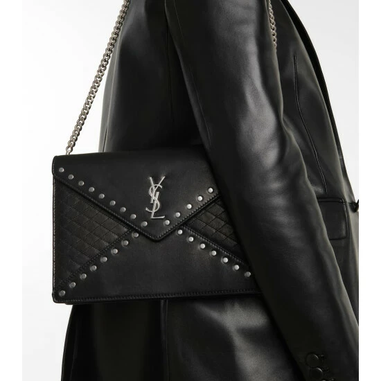 Deals โค๏ธ Saint Laurent Gaby Medium Embellished Leather Shoulder Bag ๐
