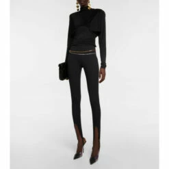 Top 10 โจ Saint Laurent Stirrup Jersey Leggings ๐
