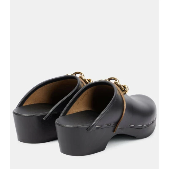Coupon ๐ Saint Laurent Toff Embellished Leather Clogs ๐งจ - Image 2