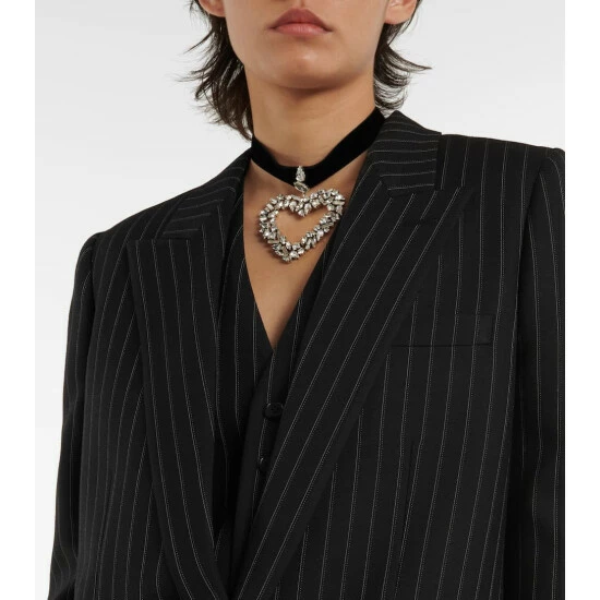 Coupon 🎁 Saint Laurent Pinstripe Wool Blazer 👍 - Image 3