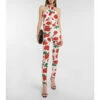 Best Sale 👏 Saint Laurent Cutout Floral Jersey Jumpsuit 🎉