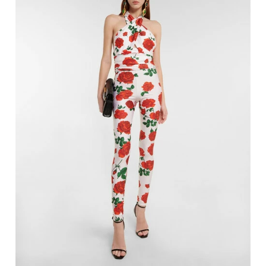 Best Sale ๐ Saint Laurent Cutout Floral Jersey Jumpsuit ๐