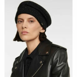 Coupon 🎁 Saint Laurent Crystal-embellished Wool Beret 🎁