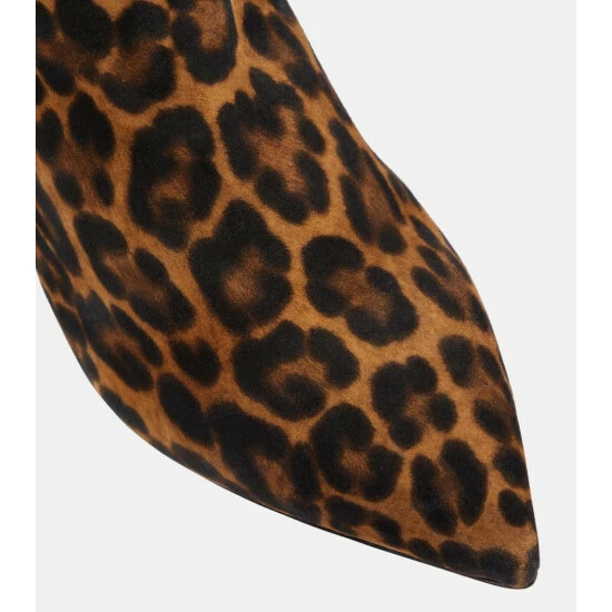 Coupon 😉 Saint Laurent Niki Leopard-print Suede 🥾 Boots ⭐ - Image 5