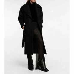 Deals 👍 Saint Laurent High-rise Straight Silk Chiffon Pants 🥰