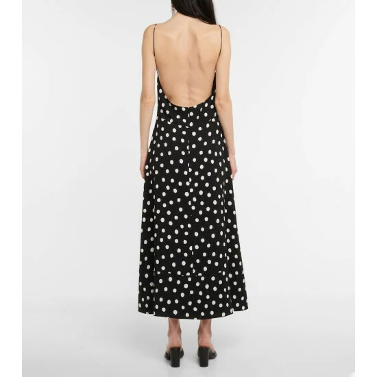 Outlet ๐ Saint Laurent Polka-dot Cutout Midi ๐ Dress ๐ - Image 2