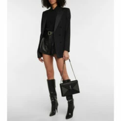 Discount 🔔 Saint Laurent Harper 110 Leather Knee-high 🥾 Boots 🎁