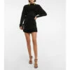 Deals 😉 Saint Laurent Long-sleeved Draped Minidress ⭐