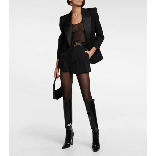 Brand new 🌟 Saint Laurent Tom Patent Leather Knee-high 🥾 Boots 💯