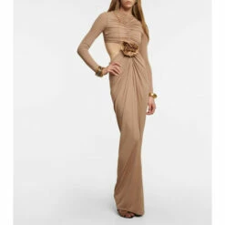 Promo ✔️ Saint Laurent Draped Maxi 👗 Dress 😉