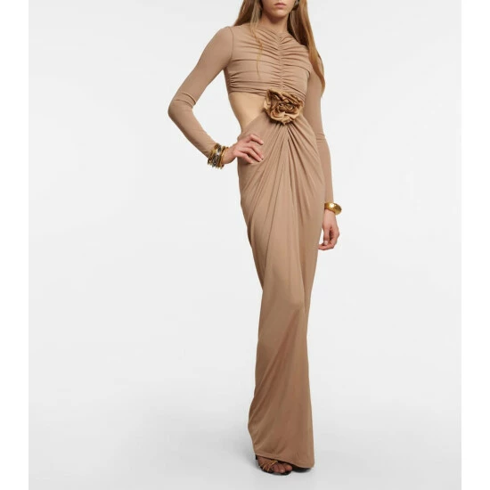 Promo ✔️ Saint Laurent Draped Maxi 👗 Dress 😉