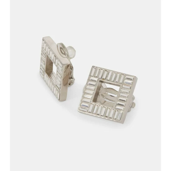 Best deal โญ Saint Laurent Crystal-embellished Clip-on Earrings ๐ฏ - Image 3