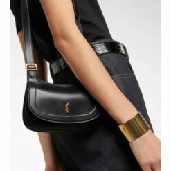 Top 10 🎁 Saint Laurent Charlie Leather Shoulder Bag 🥰
