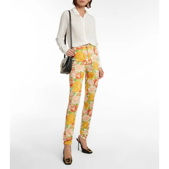 Buy ✔️ Saint Laurent Floral Jersey Slim Pants ❤️