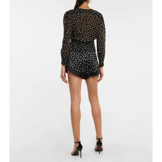 Outlet 🤩 Saint Laurent Polka-dot Silk Georgette Blouse 👏 - Image 2