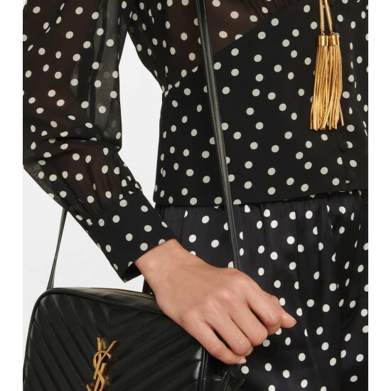 Outlet 🤩 Saint Laurent Polka-dot Silk Georgette Blouse 👏 - Image 4