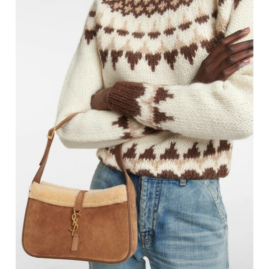 Best reviews of ⭐ Saint Laurent Le 5 à 7 Suede Shoulder Bag 👍