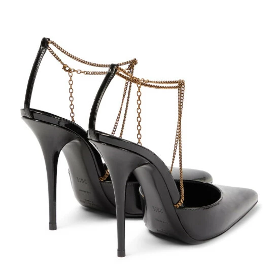 Buy 👏 Saint Laurent Claw Embellished Patent Leather Pumps 👍 - Image 2