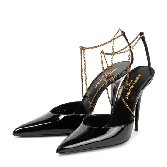 Buy 👏 Saint Laurent Claw Embellished Patent Leather Pumps 👍 - Image 4
