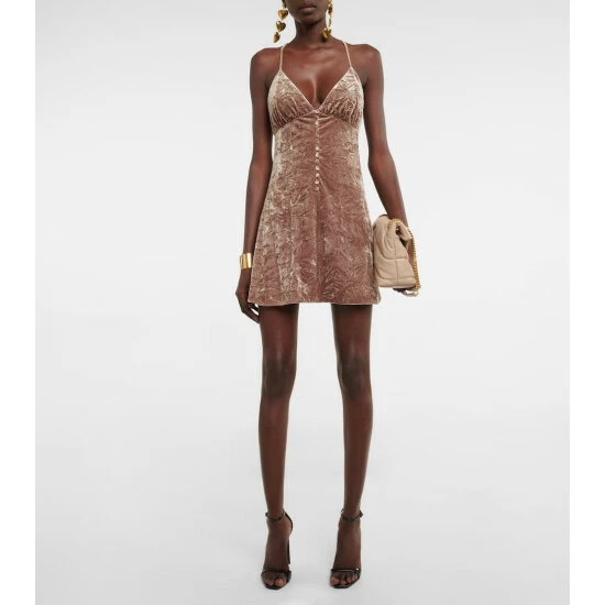Cheapest 𧨠Saint Laurent Velvet Minidress π