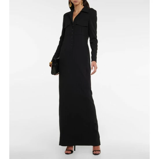 Best Pirce ๐ฅ Saint Laurent Wool Polo Maxi ๐ Dress ๐ฅฐ