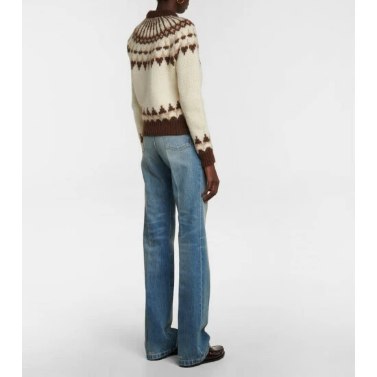 Budget ๐ Saint Laurent Intarsia Wool And Mohair-blend Sweater โค๏ธ - Image 2