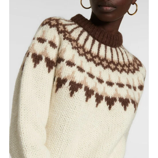 Budget ๐ Saint Laurent Intarsia Wool And Mohair-blend Sweater โค๏ธ - Image 3