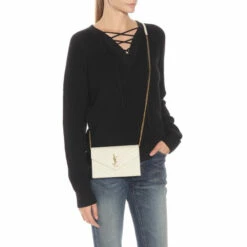 Coupon 😉 Saint Laurent Envelope Small Leather Shoulder Bag ⭐