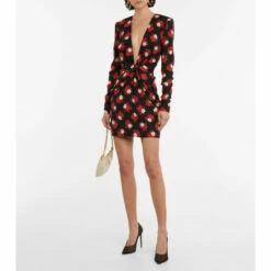 Wholesale 😍 Saint Laurent Floral Silk Minidress 🎉