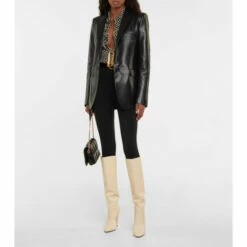 Best Sale ⭐ Saint Laurent Harper 110 Leather Knee-high 🥾 Boots ⌛