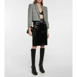 Cheapest 🛒 Saint Laurent Carel Polished Leather Knee-high 🥾 Boots 👍