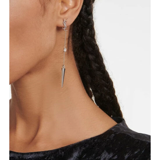 Cheap 🎁 Saint Laurent Opyum Embellished Earrings ✨ - Image 2