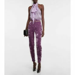 Budget ❤️ Saint Laurent High-rise Velvet Pants 👏