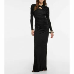 Buy βοΈ Saint Laurent Draped Cutout Gown π