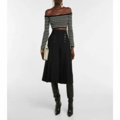 Wholesale ✔️ Saint Laurent Striped Wool And Cotton Sweater 🎉