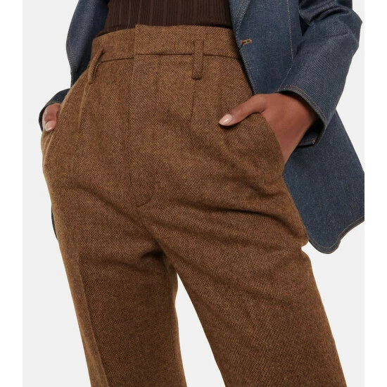 Best Pirce 😀 Saint Laurent High-rise Flared Wool Pants 🤩 - Image 3