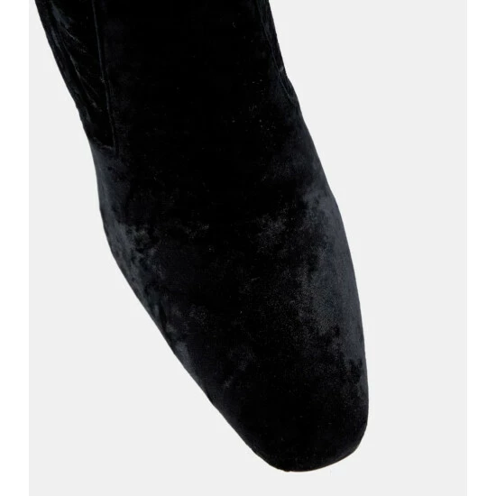 Buy ⌛ Saint Laurent Talia Velvet Knee-high 🥾 Boots 😍 - Image 5