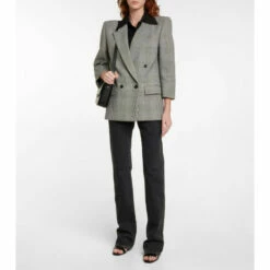 Discount 🥰 Saint Laurent Checked Wool-blend Blazer 🔔