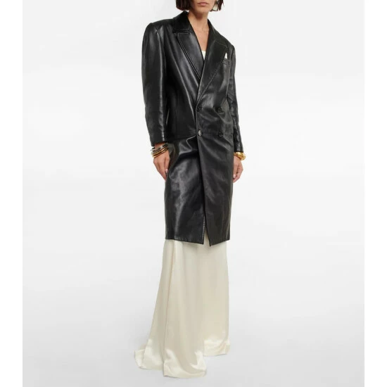 Best Pirce ⭐ Saint Laurent Leather 🧥 Coat 🌟