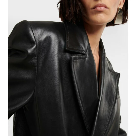 Best Pirce ⭐ Saint Laurent Leather 🧥 Coat 🌟 - Image 4