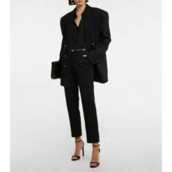 Outlet ⭐ Saint Laurent Ribbed-knit Silk Cardigan ✨