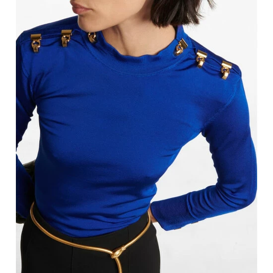 Brand new ๐ Saint Laurent Embellished Knit Top โญ - Image 3