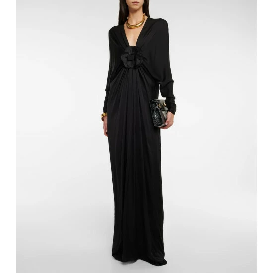 Hot Sale โญ Saint Laurent Silk-satin Gown ๐งจ