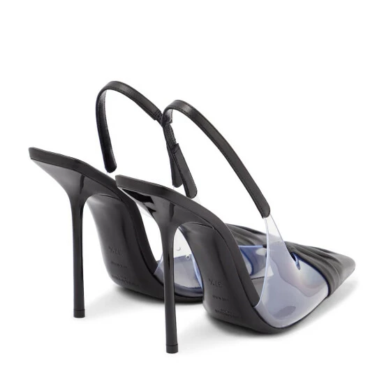 Best reviews of 😉 Saint Laurent Chica PVC And Leather Slingback Pumps ⌛ - Image 2