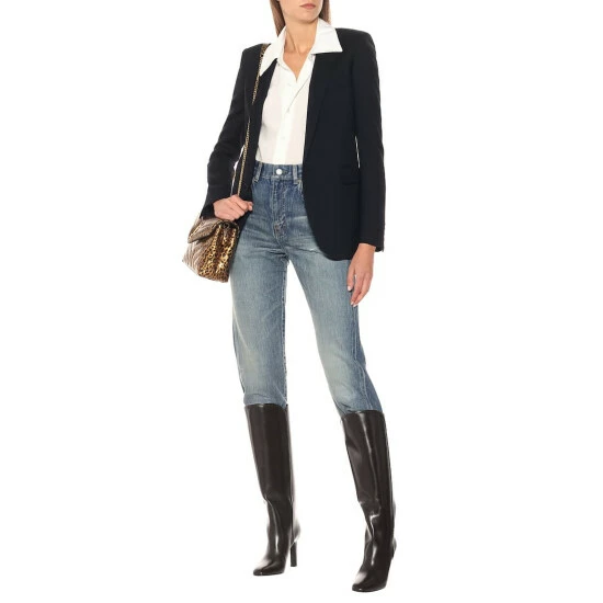 Budget ๐ Saint Laurent Jane 95 Leather ๐ฅพ Boots ๐