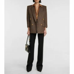 Top 10 โญ Saint Laurent Herringbone Wool Blazer ๐